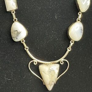 Natural Dendrite Opal Gemstone 925 Sterling Silver Jewelry